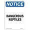 Signmission OSHA Notice, 7" Height, Dangerous Reptiles Sign, 7" X 5", Portrait OS-NS-D-57-V-10937 - alternate 1